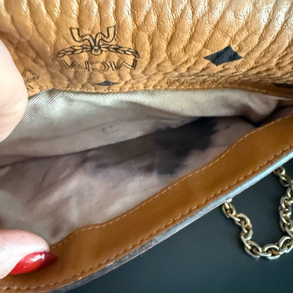 MCM Visetos Chain Crossbody Clutch Brown Monogram - Picture 11 of 11